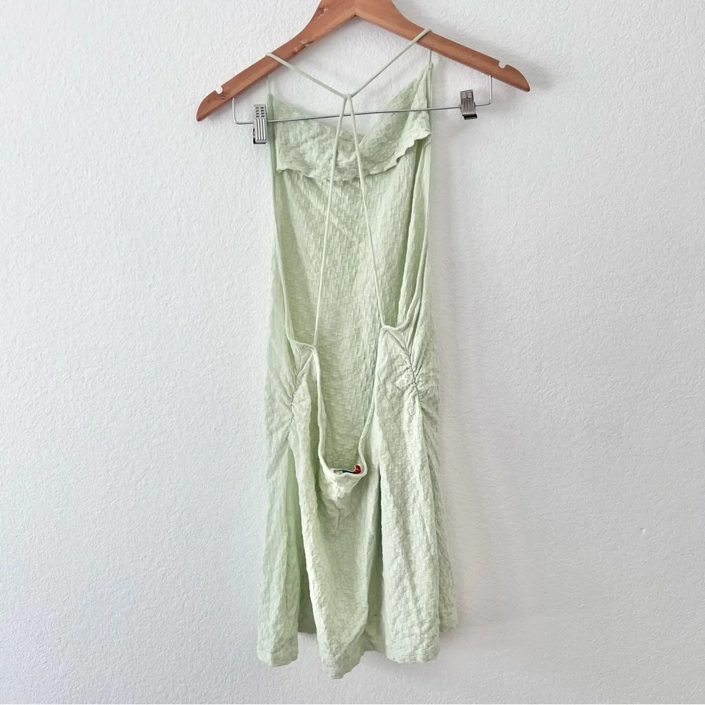 Free People FP Beach Evelyn Checkered Mini Dress Sz L - Picture 10 of 10